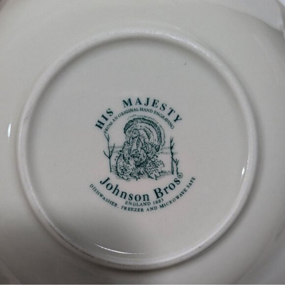 Johnson Bros. His Majesty Bowl Replacement Turkey Design Vintage English - Picture 11 of 11